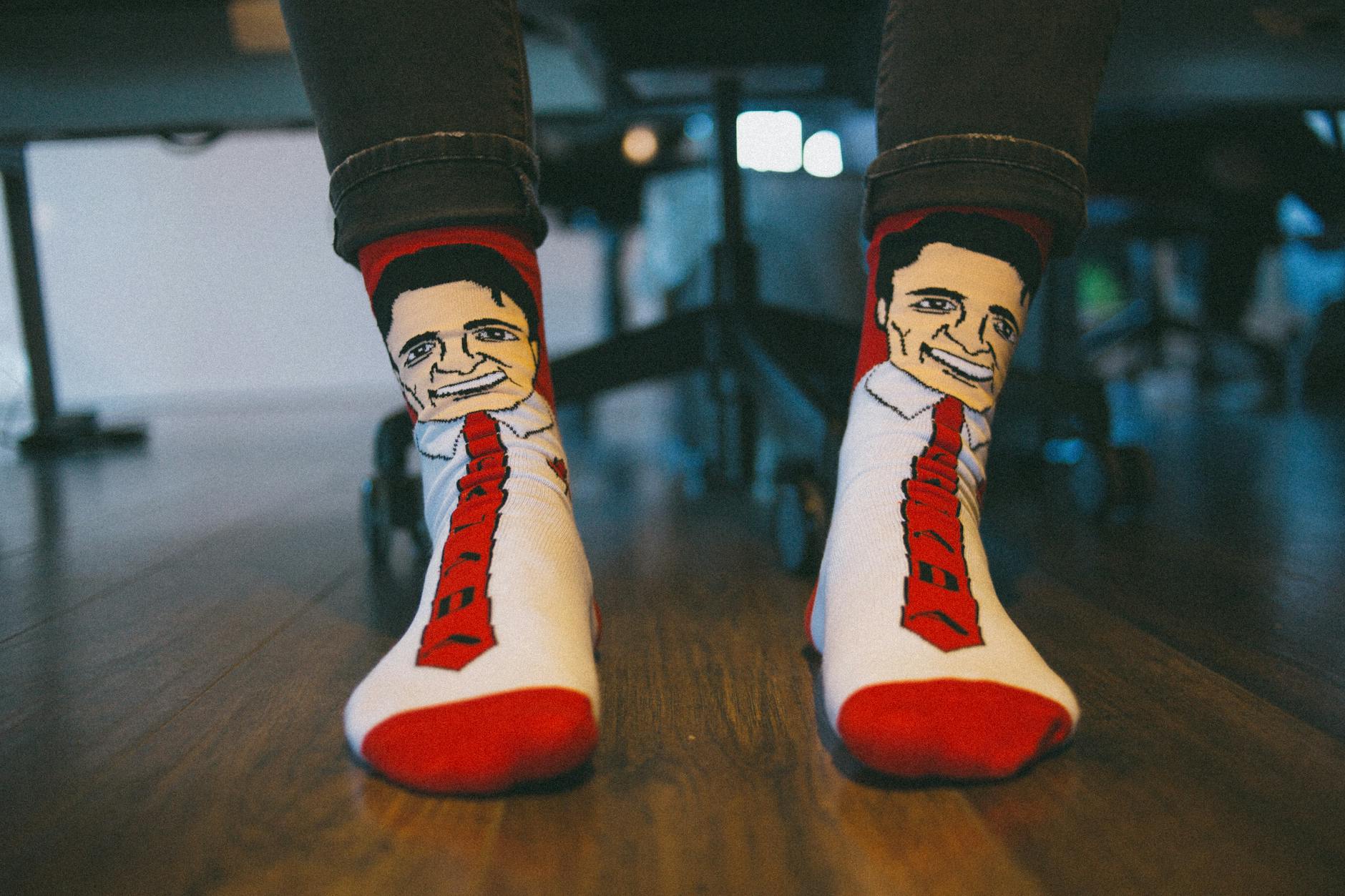 close up photo of a person wearing socks