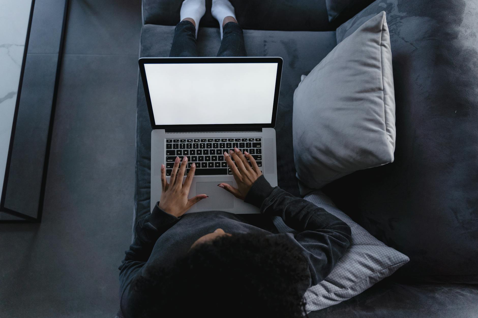 a person using a laptop