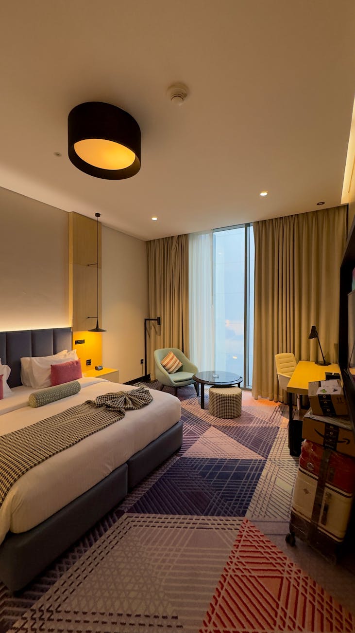 luxury hotel room with modern design in dubai