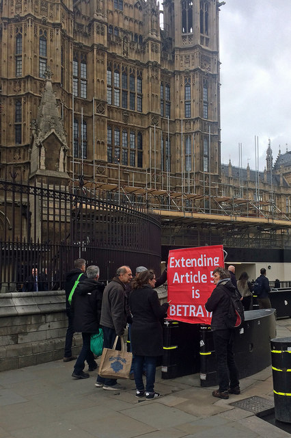 Protestor, Abingdon Street