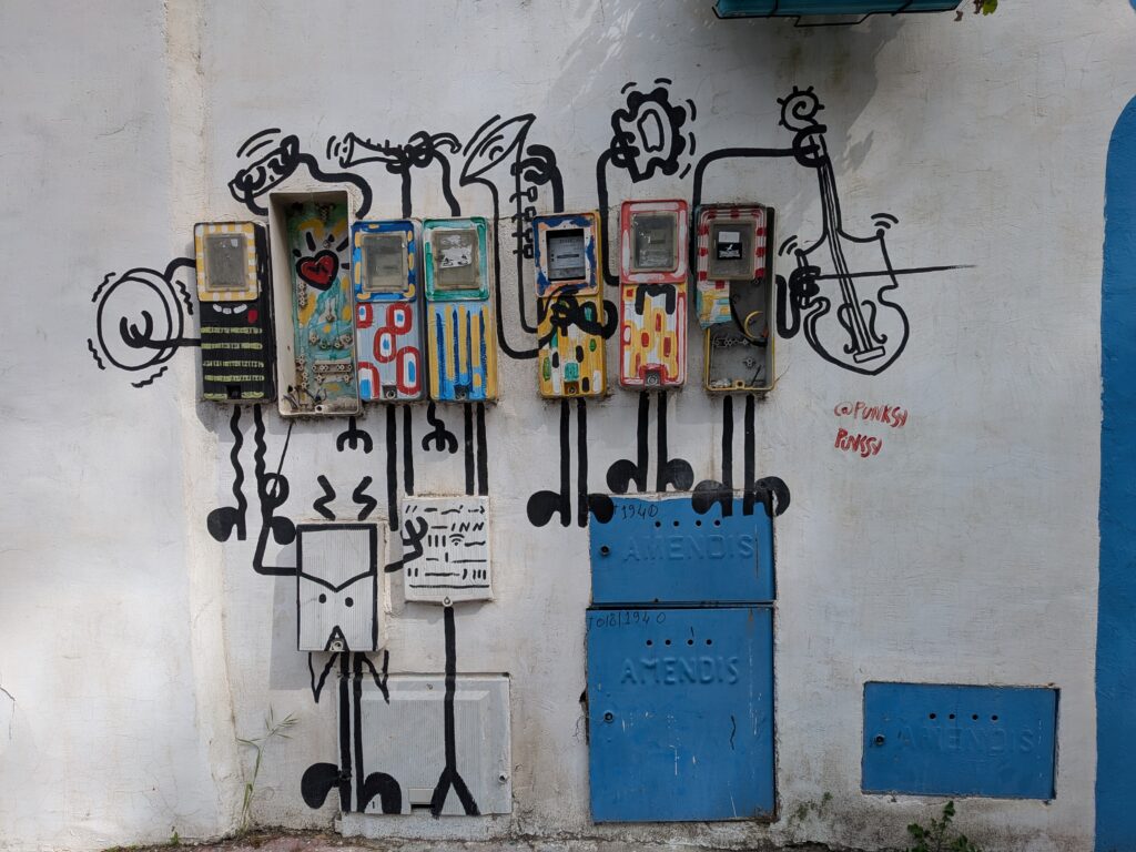 Funky decorations from electricity boxes