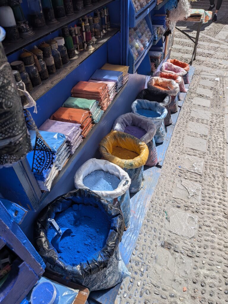 All the different coloured paints