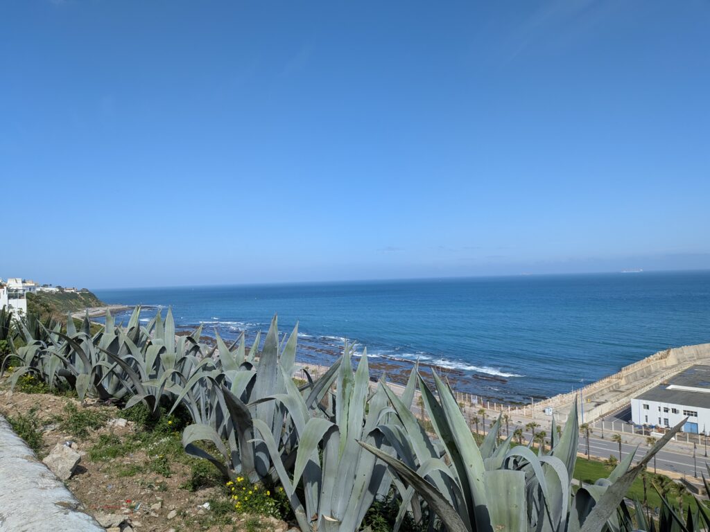 View of the Atlantic Ocean from Tangier